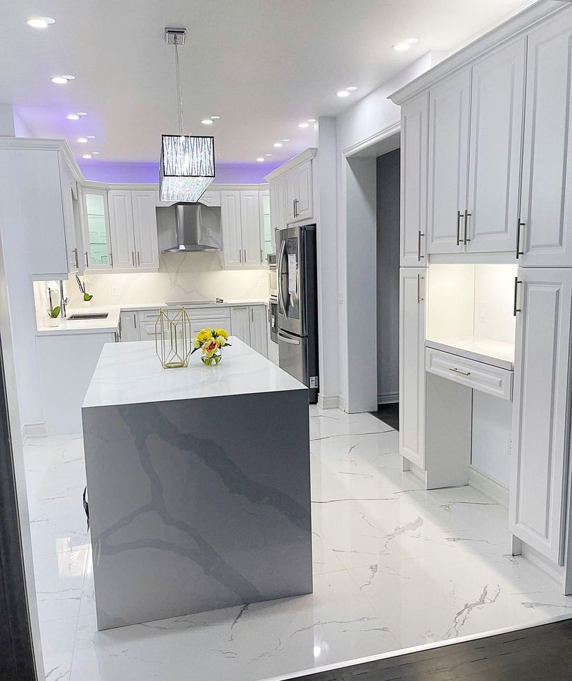 Tile work in kitchen